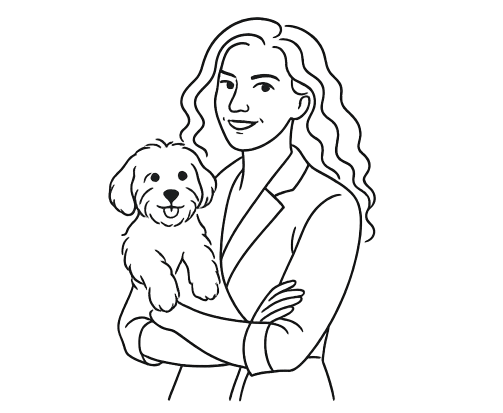 Ewelina with her dog Marvel